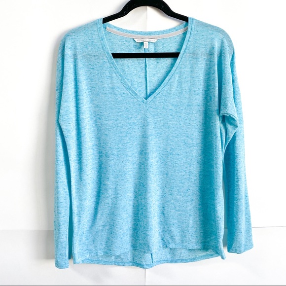 Victoria's Secret Tops - Victoria’s Secret Long Sleeve V-Neck Shirt Blue